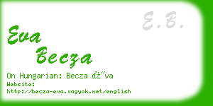 eva becza business card
